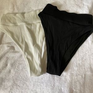 2 for 1 high waisted swim bottoms